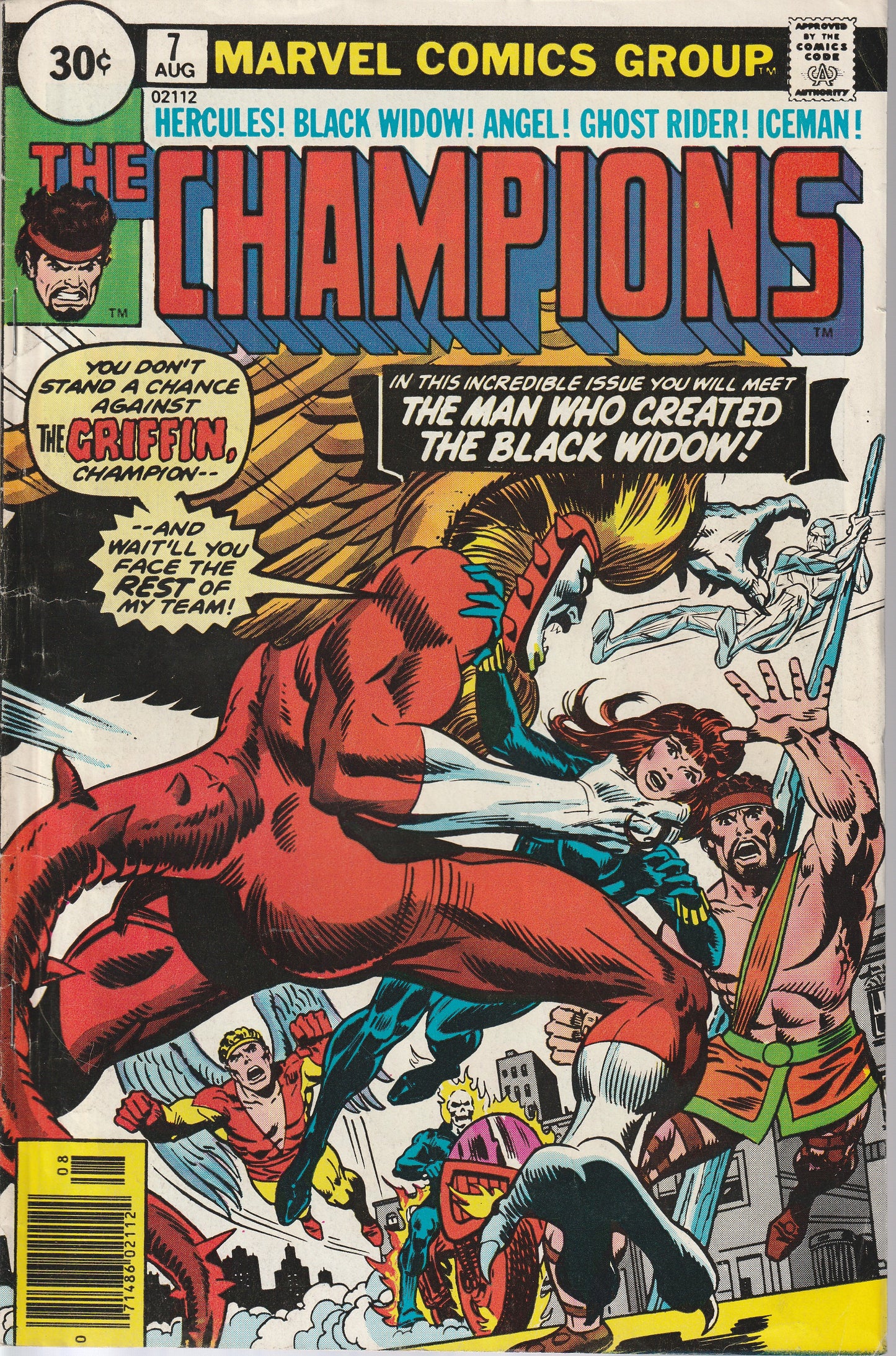 CHAMPIONS #7 - MARVEL COMICS - AUG 1976 (5.5-6.0)