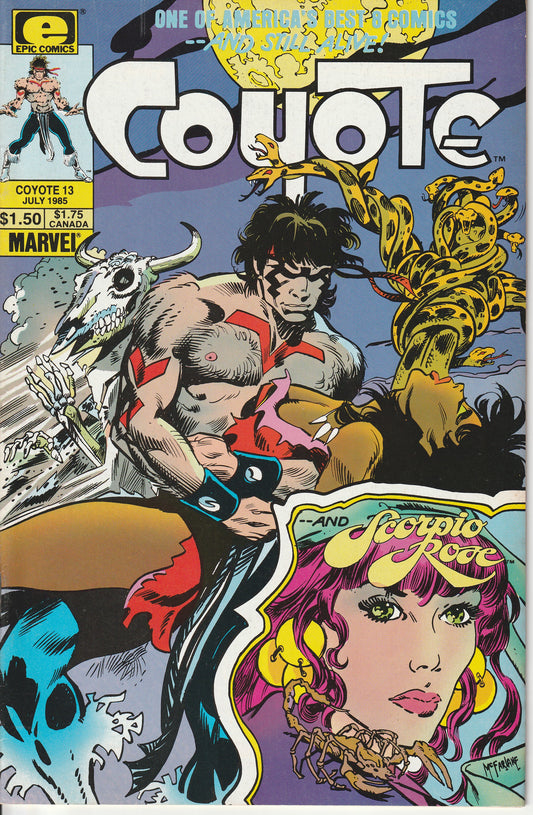 COYOTE #13 - EPIC/MARVEL COMICS - JULY 1985 (7.0)2nd cover art by Todd McFarlane