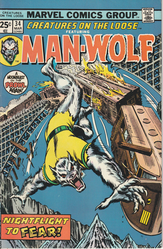 CREATURES ON THE LOOSE #34 - MARVEL COMICS - MAR 1975 (8.0-8.5)