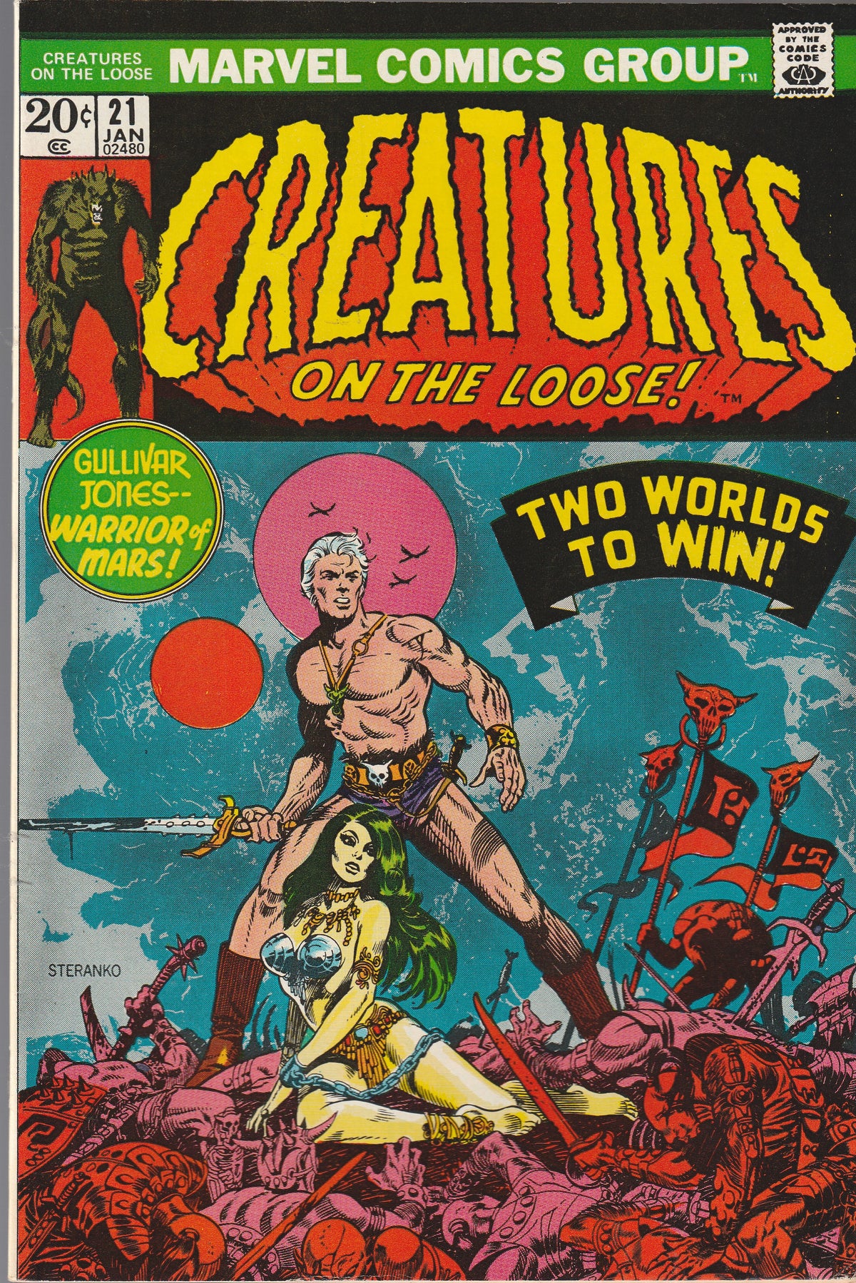 CREATURES ON THE LOOSE #21 || MARVEL COMICS || JAN 1973 || (7.0)