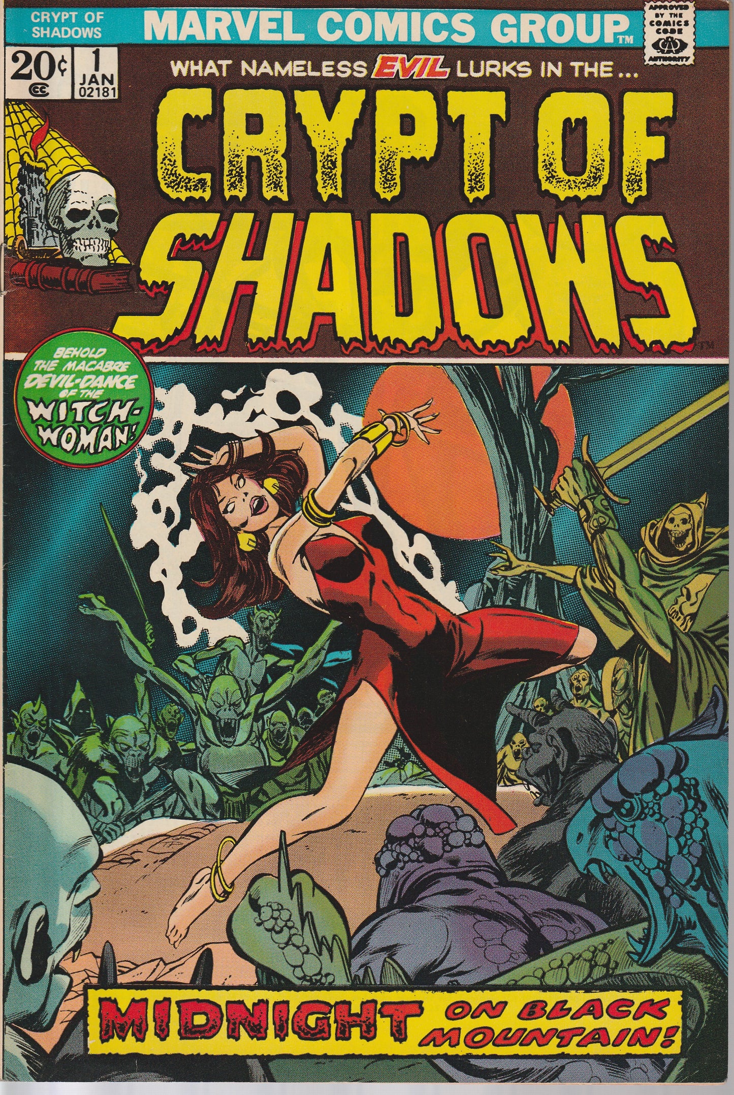 CRYPT OF SHADOWS - MARVEL COMICS - JAN 1973 (8.0-8.5)