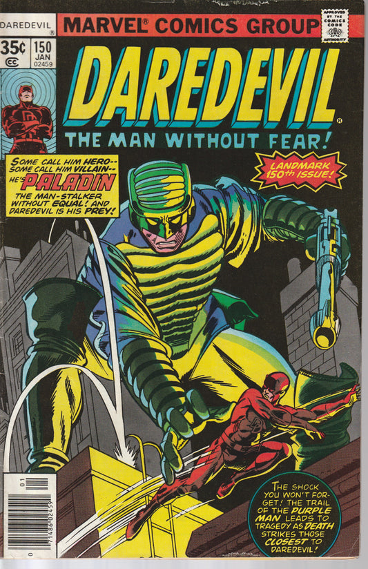 DAREDEVIL #150 - MARVEL - JAN 1978 (5.0) FIRST PALADIN