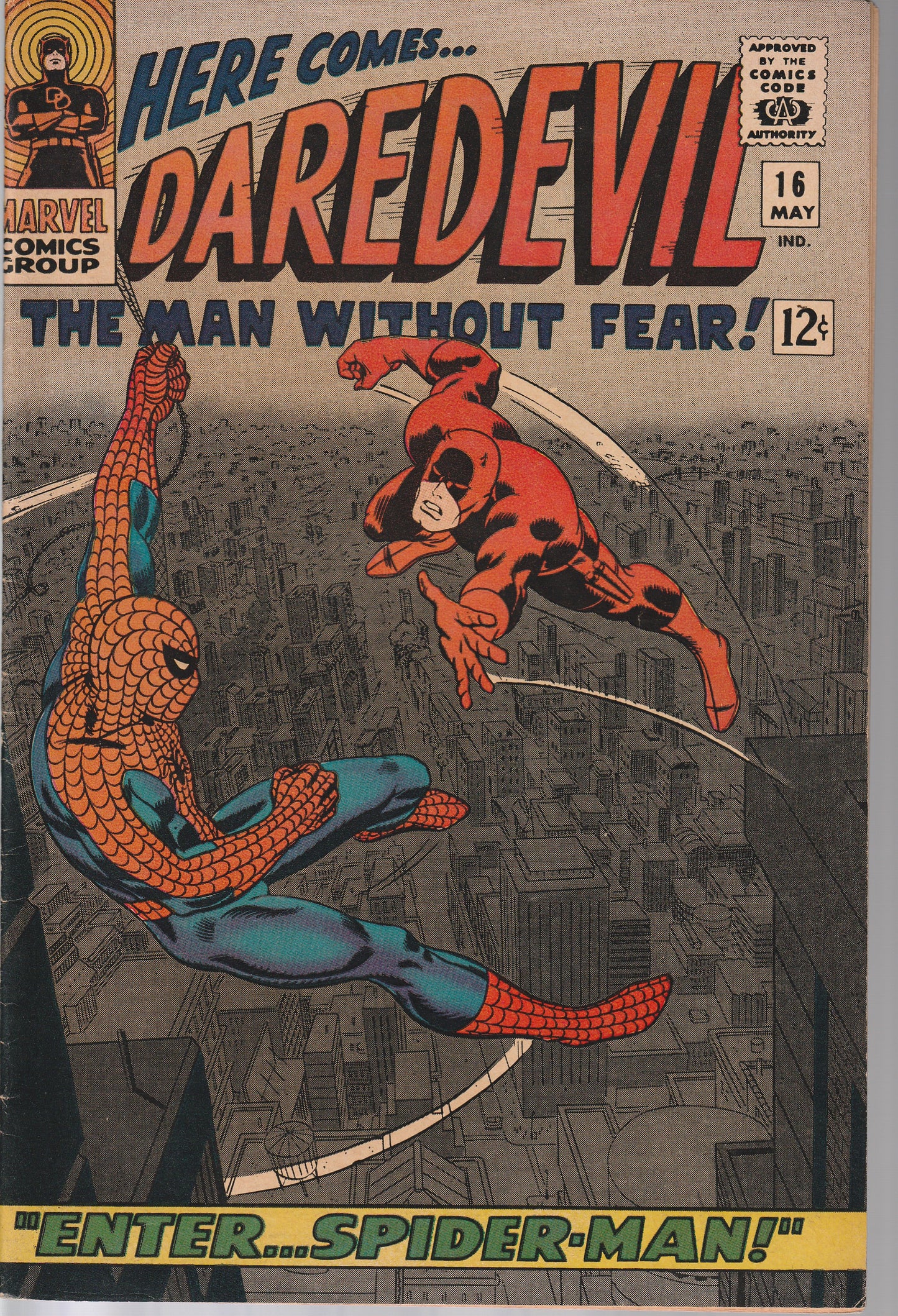 DAREDEVIL #16 - MARVEL COMICS - MAY 1966 (6.5-7.0)