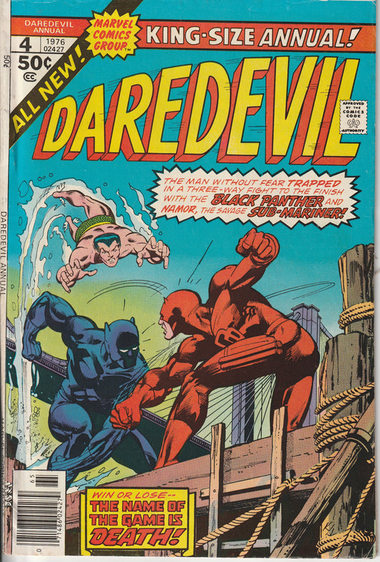 DAREDEVIL ANNUAL #4 - MARVEL COMICS - JAN 1976 (6.0-6.5)