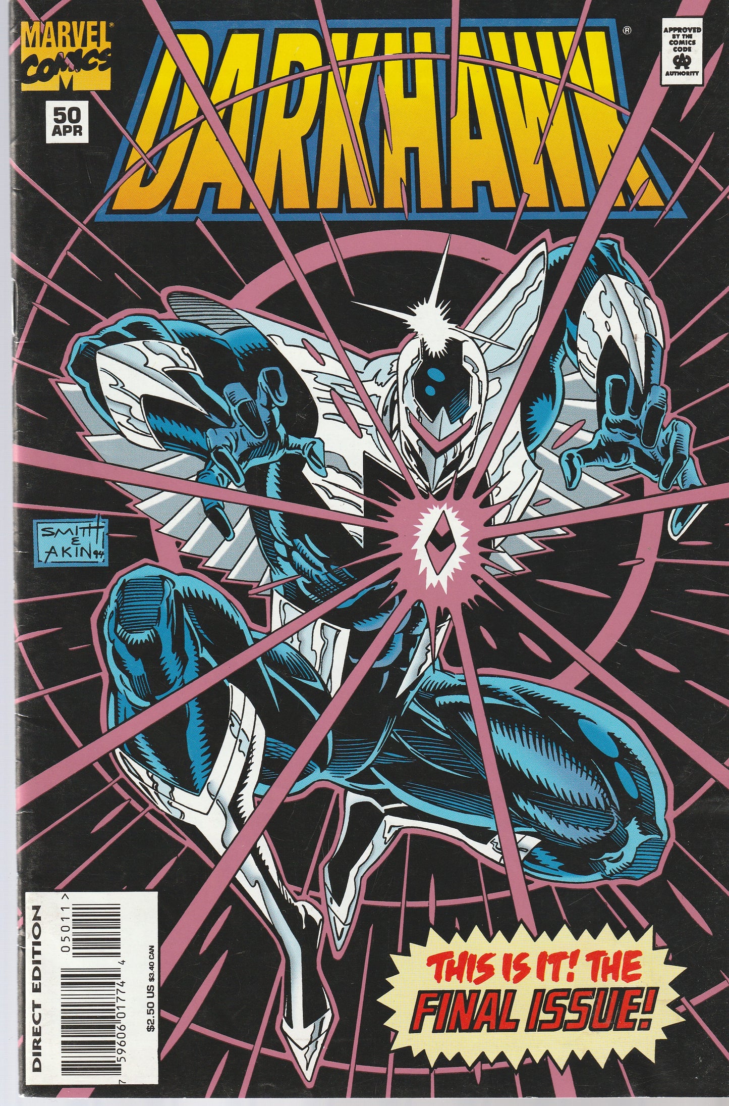DARKHAWK #50 || MARVEL COMICS || APR 1995 || (7.0) || LAST ISSUE