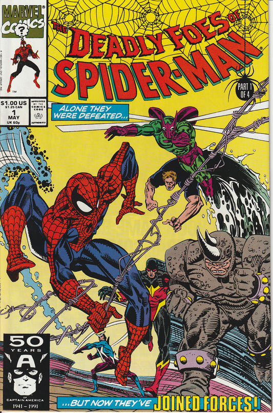DEADLY FOES OF SPIDER-MAN 1-4 * COMPLETE SET - MARVEL COMICS 1991