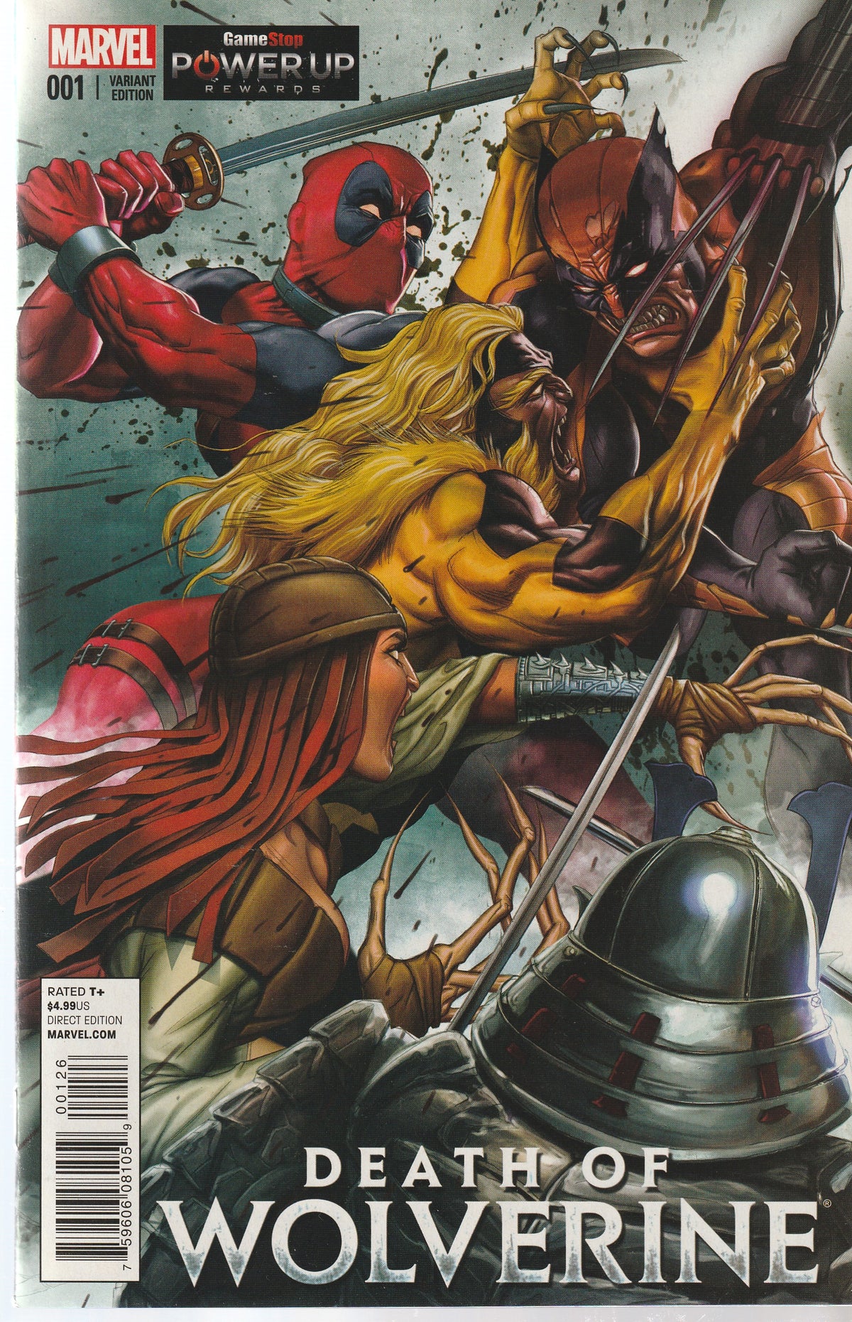 DEATH OF WOLVERINE 1-4 + GAME STOP POWER UP VARIANT || MARVEL || 2014