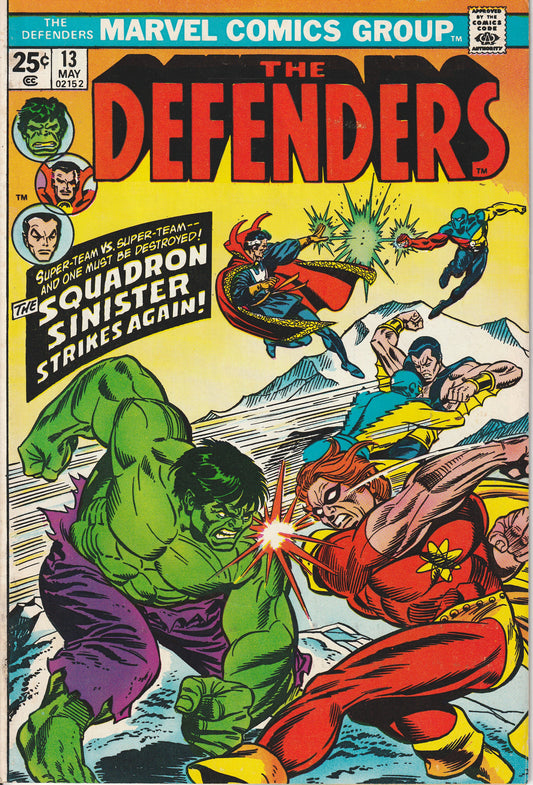 DEFENDERS #13 - MARVEL COMICS - MAY 1974 (8.0)