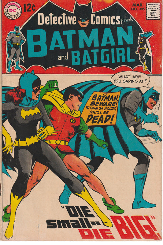 DETECTIVE COMICS #385 - DC COMICS - MAR 1969 (5.0)