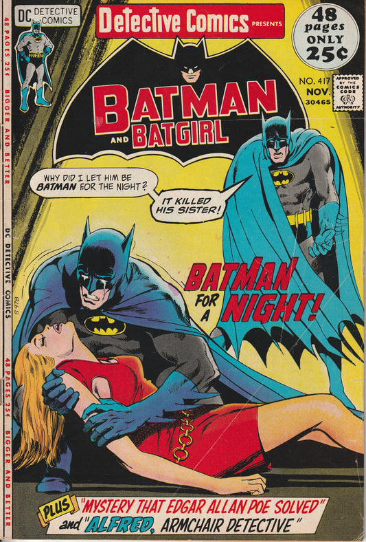 DETECTIVE COMICS #417 - DC COMICS - NOV 1971 (5.0-5.5) NEAL ADAMS COVER