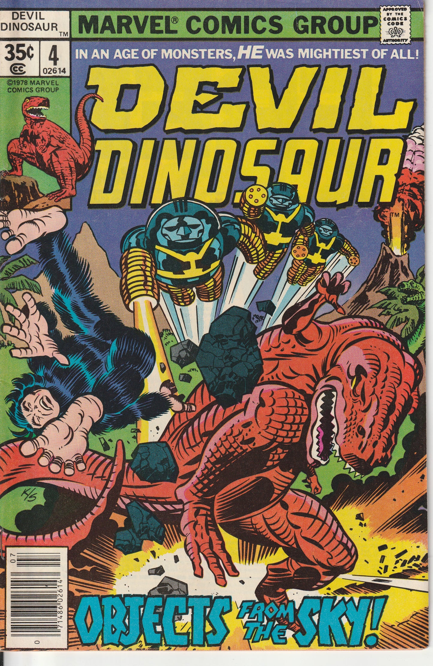 DEVIL DINOSAUR #4 - MARVEL COMICS - JUL 1978 (7.0)