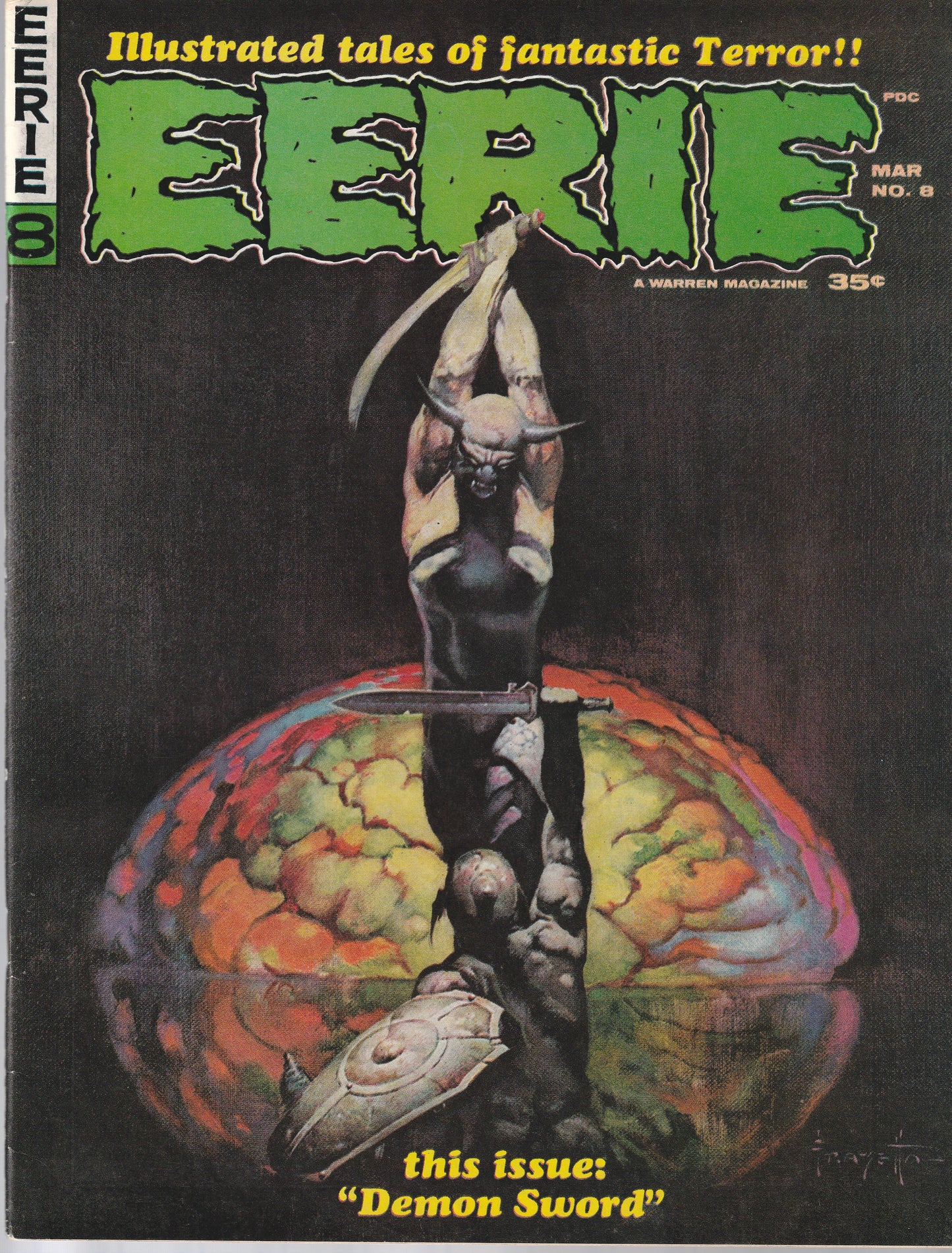 EERIE #8 || WARREN MAGAZINES || MAR 1967 || (7.0-7.5) || FRAZETTA COVER