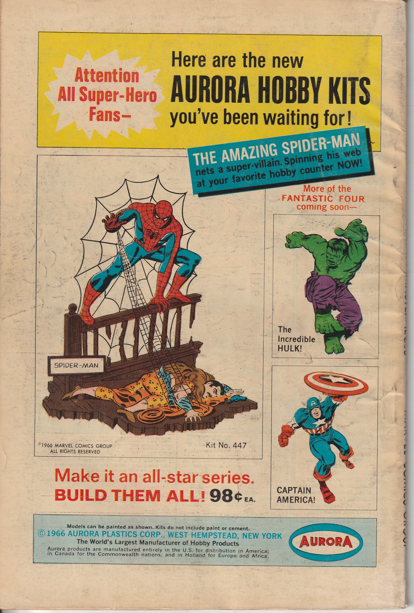 FANTASY MASTERPIECES #7 - MARVEL COMICS - FEB 1967 (5.0)