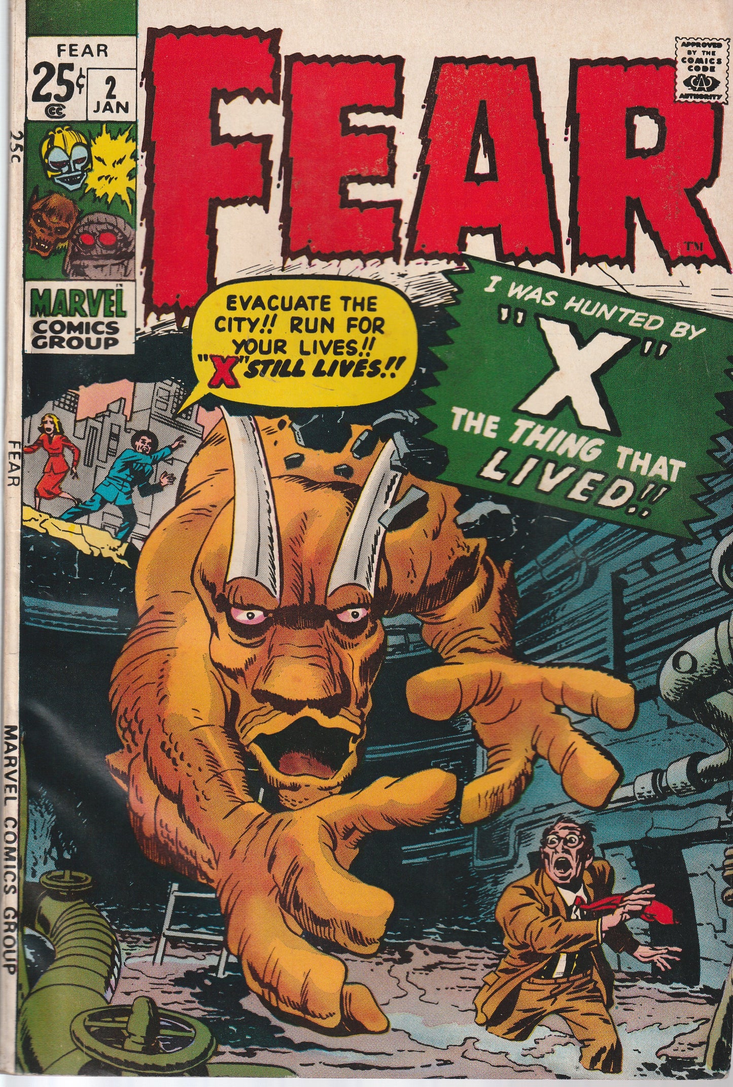 FEAR #2 - 1971 (MARVEL * KIRBY MONSTERS!)