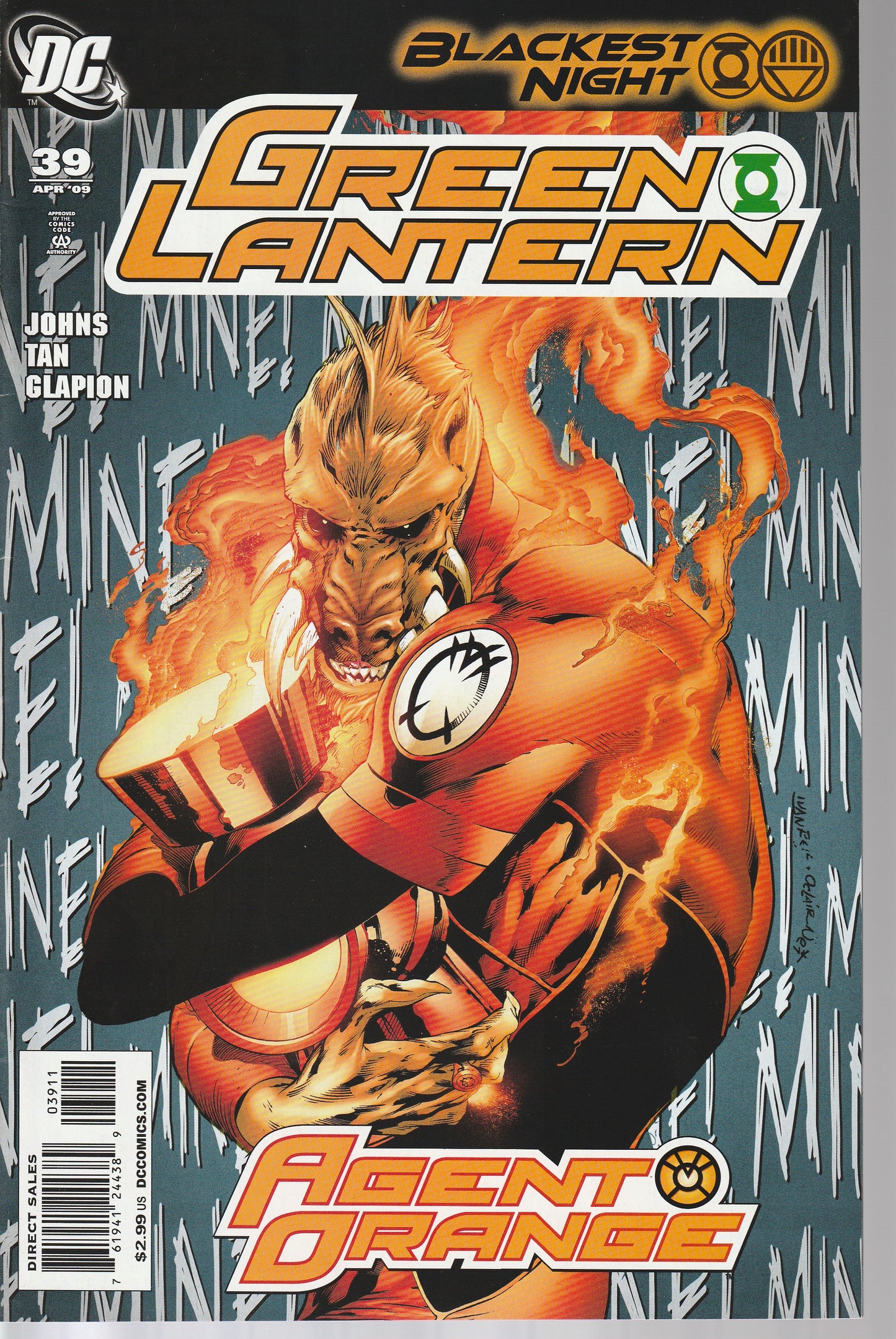 GREEN LANTERN #39 - DC COMICS - APR 8 2009 (8.5-9.0)