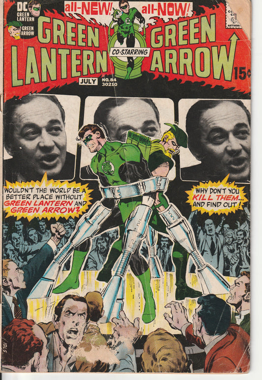 GREEN LANTERN / GREEN ARROW #84 - DC COMICS - JUNE 1971 (3.0-3.5)