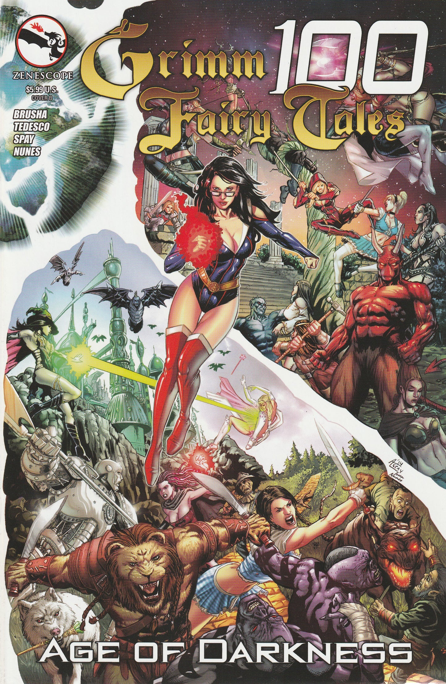 GRIMM FAIRY TALES #100 - ZENESCOPE - JULY 16 2014 - 6 COVER LOT! NEAL ADAMS