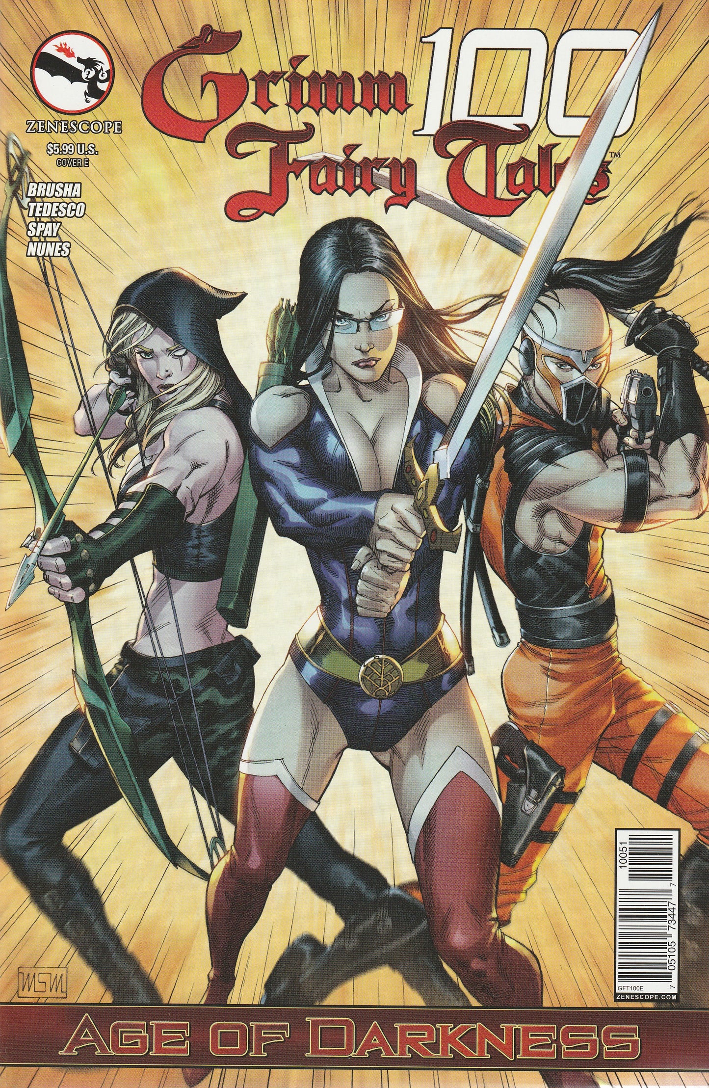 GRIMM FAIRY TALES #100 - ZENESCOPE - JULY 16 2014 - 6 COVER LOT! NEAL ADAMS