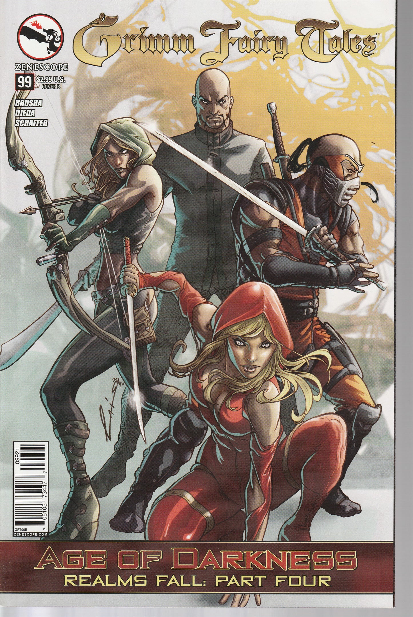 GRIMM FAIRY TALES #99 - 5 COVER LOT! - ZENESCOPE - JULY 9 2014 (ARTGERM)