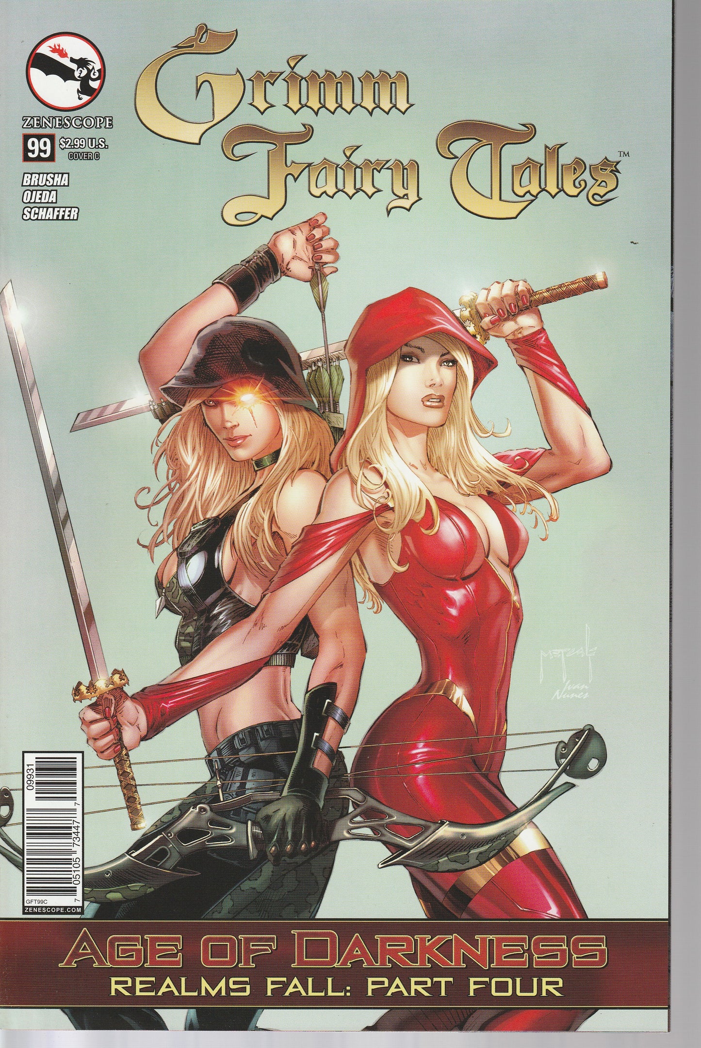GRIMM FAIRY TALES #99 - 5 COVER LOT! - ZENESCOPE - JULY 9 2014 (ARTGERM)