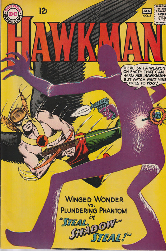 HAWKMAN #5 - DC COMICS - DEC 1965 (7.0)