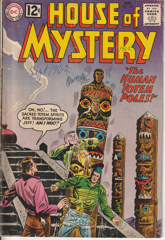 HOUSE OF MYSTERY #126 - DC COMICS - DEC 1962 (4.0-4.5)