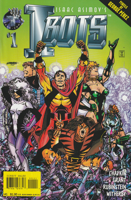 ISAAC ASIMOV'S I-BOTS COMIC LOT * 1995 TEKNO COMICS