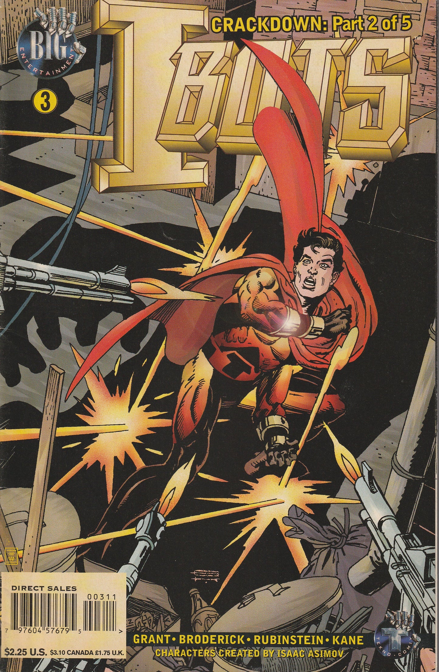 ISAAC ASIMOV'S I-BOTS COMIC LOT * 1995 TEKNO COMICS