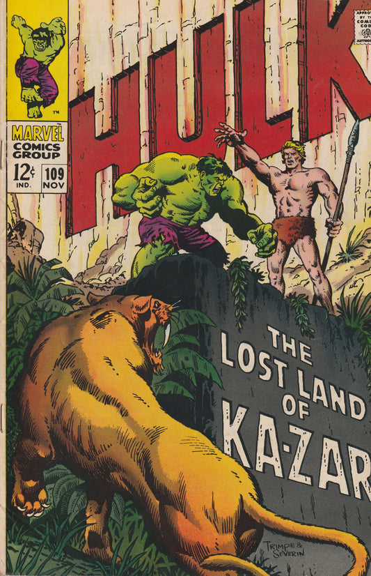 INCREDIBLE HULK #109 - MARVEL COMICS - AUG 8, 1968 (5.0)