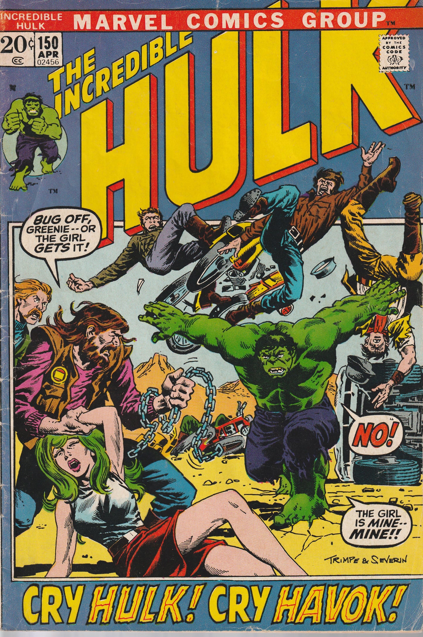 INCREDIBLE HULK #150 - MARVEL COMICS - APR 1972 (4.5-5.0)