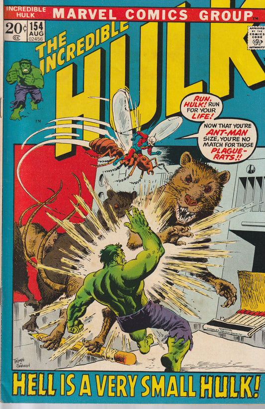 THE INCREDIBLE HULK #154 - MARVEL COMICS - AUG 1972 - (7.0)