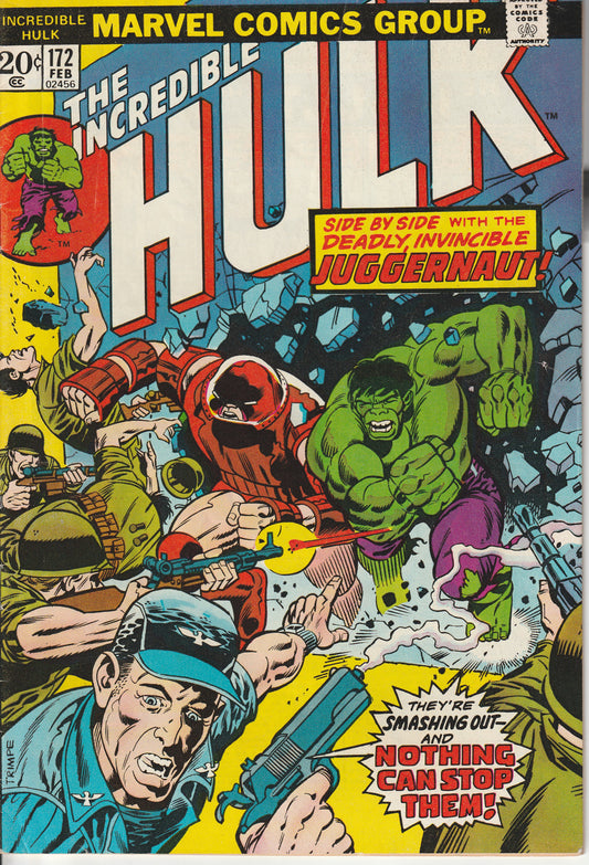 INCREDIBLE HULK #172 - MARVEL - FEB 1974 (7.0-7.5)