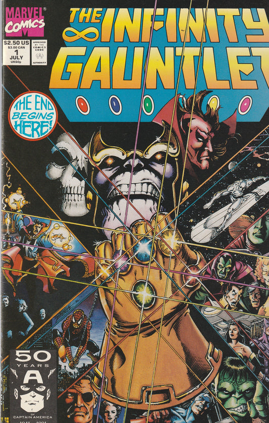 INFINITY GAUNTLET #1 - MARVEL COMICS - JUL 1991 (7.5)