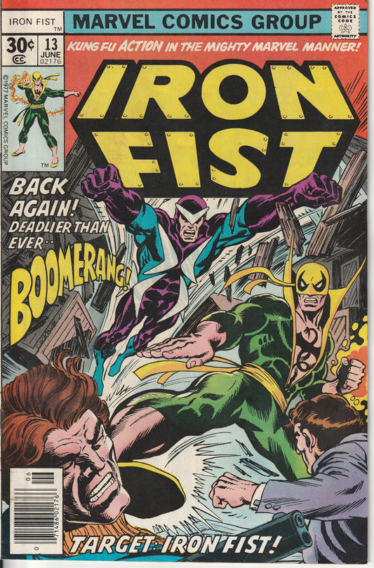 IRON FIST #13 - MARVEL COMICS - JUN 1977 (8.0-8.5) FIRST SABRETOOTH CAMEO