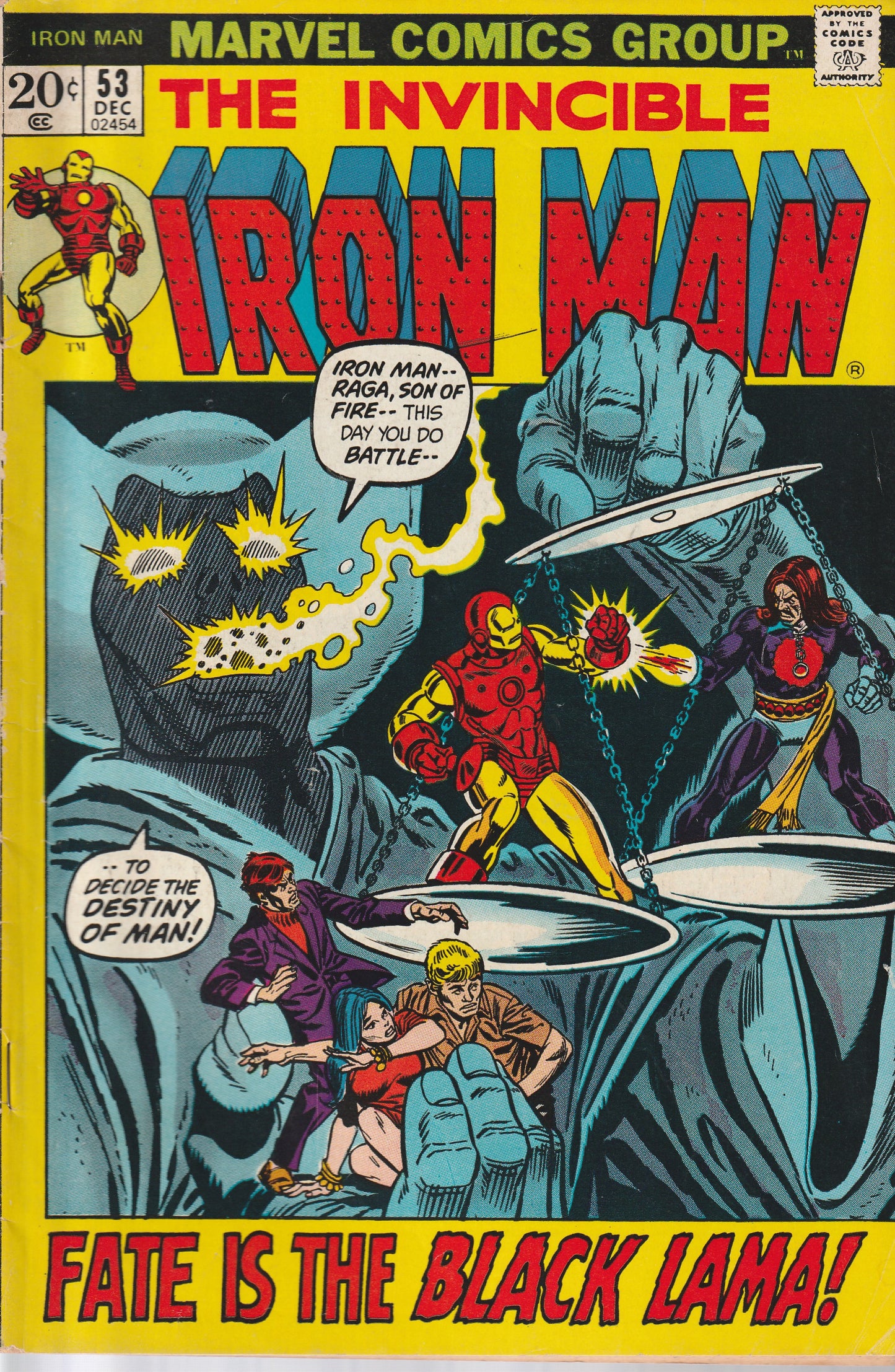INVINCIBLE IRON MAN #53 - MARVEL COMICS - DEC 1972 (6.0-6.5)