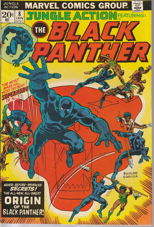 JUNGLE ACTION #8 - MARVEL COMICS - JAN 1974 (8.0-8.5)