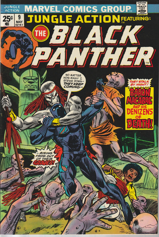 JUNGLE ACTION #9 featuring the Black Panther - MARVEL COMICS - MAR 1974 (7.0-7.5)