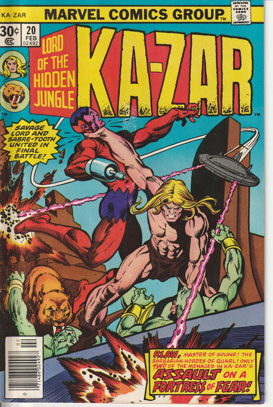 KA-ZAR #20 - MARVEL COMICS - FEB 1977 (7.0)