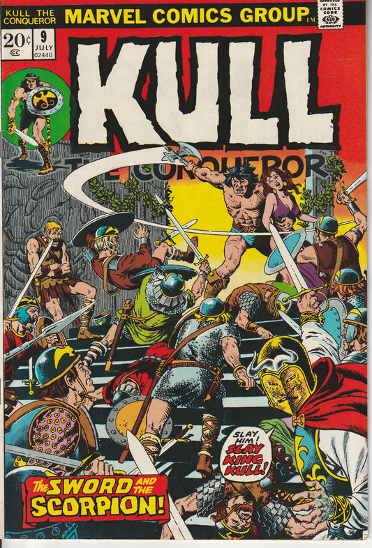 KULL THE CONQUEROR #9 - MARVEL COMICS - JUL 1973 (7.0)