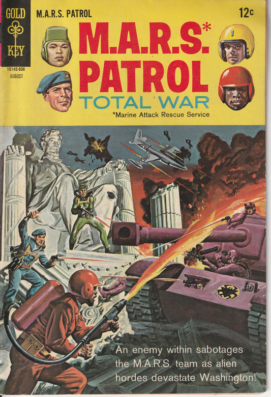 M.A.R.S. PATROL, TOTAL WAR #6 - GOLD KEY - AUG 1968 (7.0-7.5)