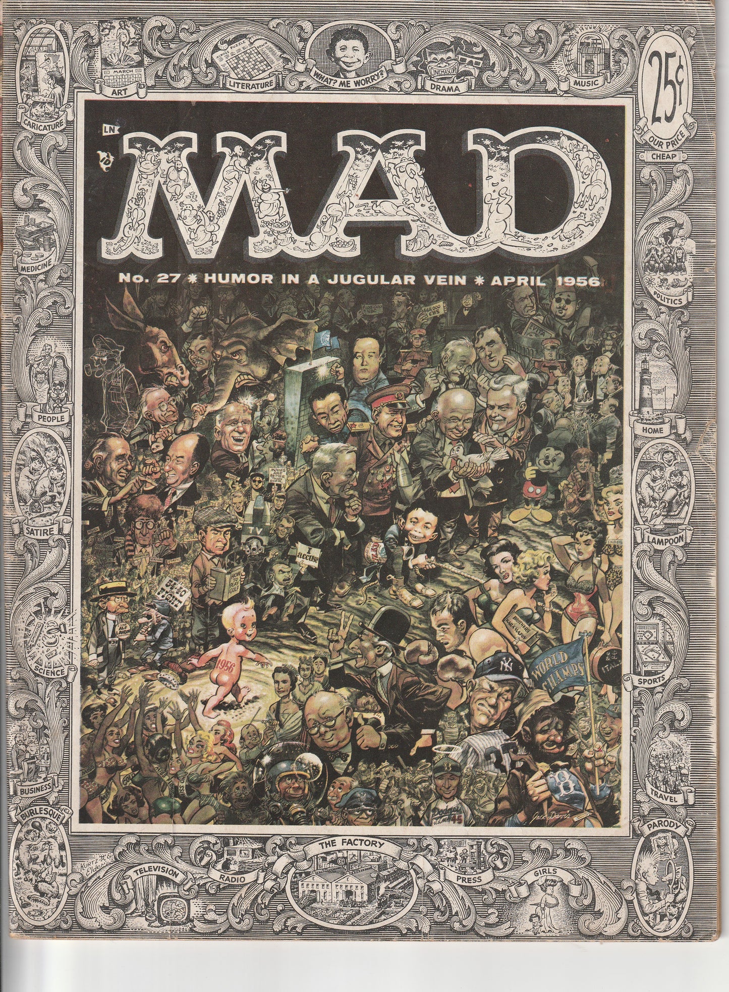 MAD MAGAZINE #27 - E.C. PUBLICATIONS - APR 1956 (4.0-4.5)