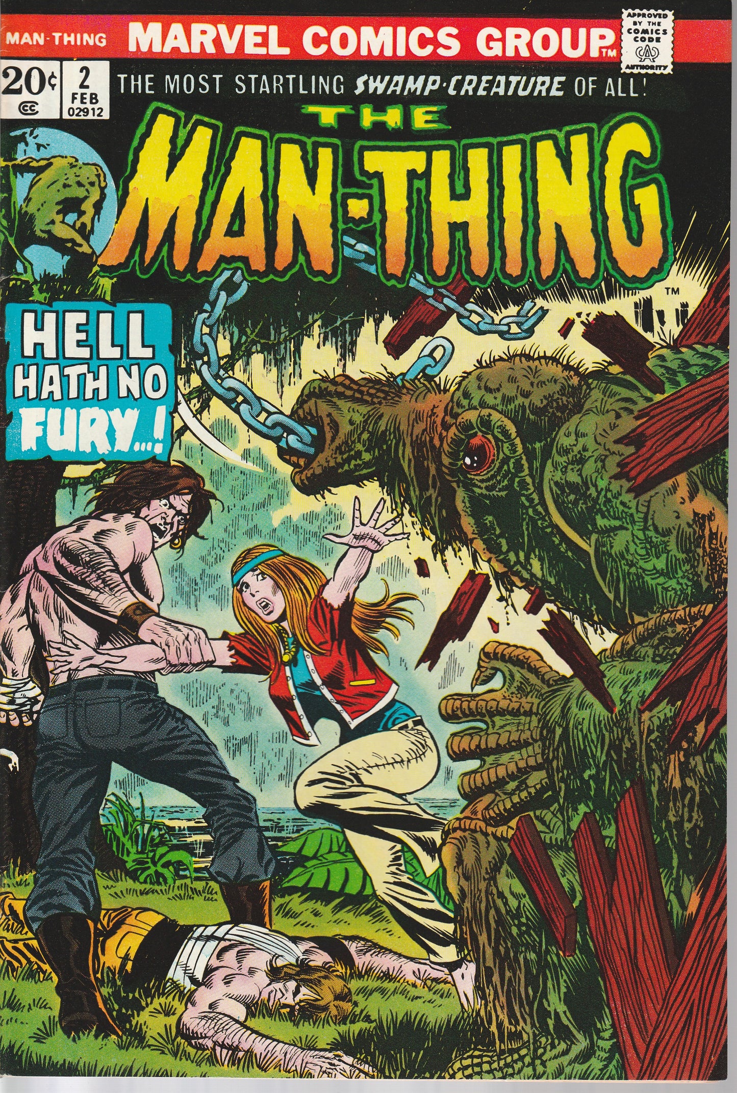 MAN-THING #2 - MARVEL COMICS - FEB 1974 (8.0)
