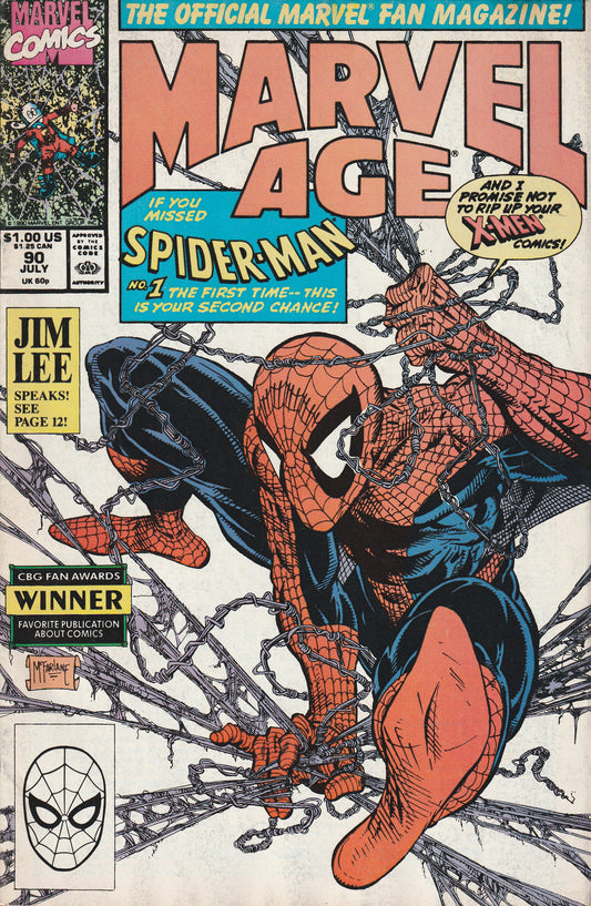 MARVEL AGE #90 * McFARLANE COVER