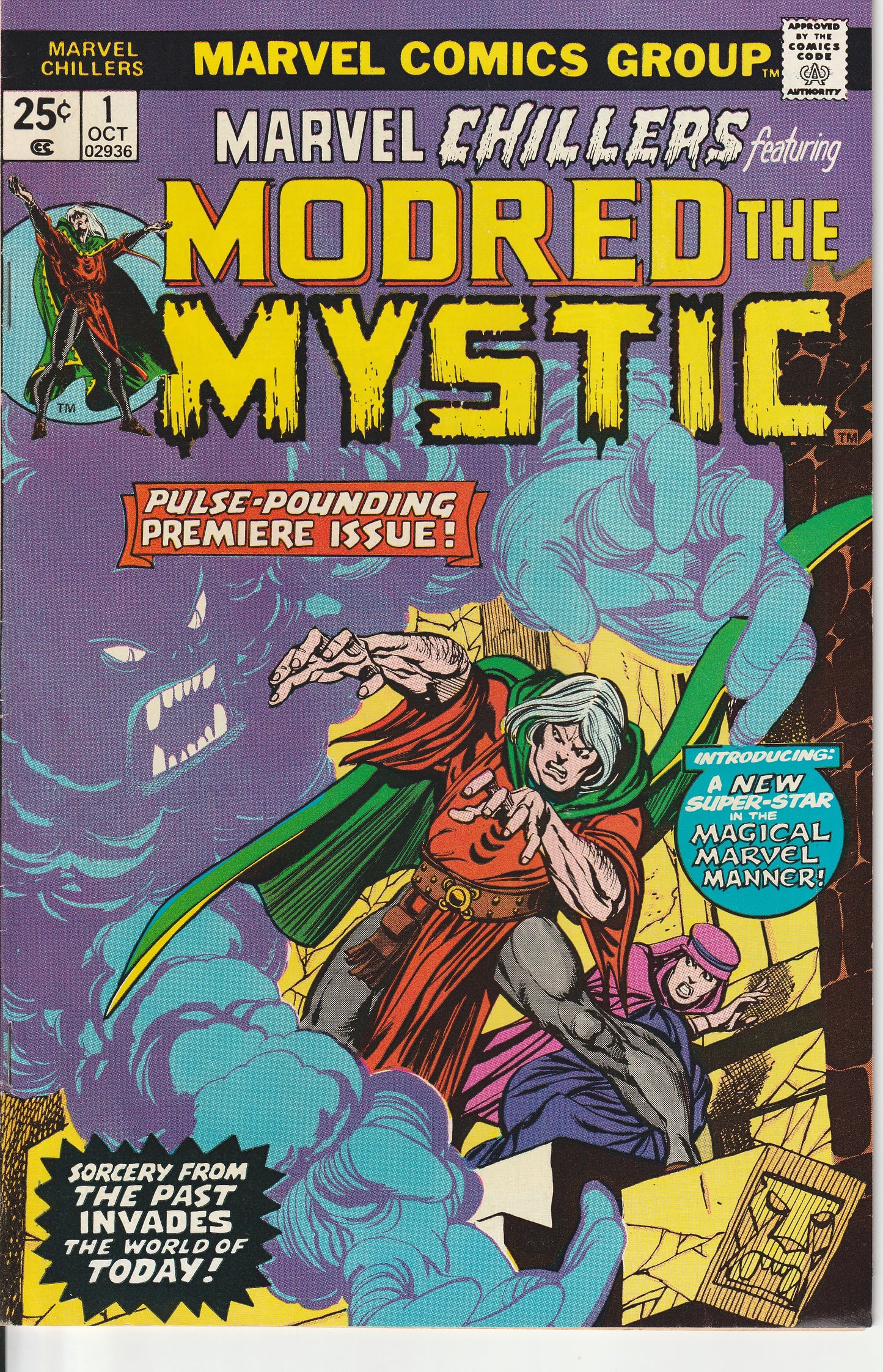 MARVEL CHILLERS #1 (featuring MODRED the MYSTIC) OCT 1975 (7.5-8.0)