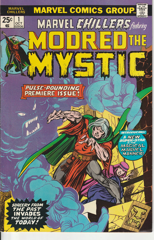 MARVEL CHILLERS #1 (featuring MODRED the MYSTIC) OCT 1975 (7.5-8.0)