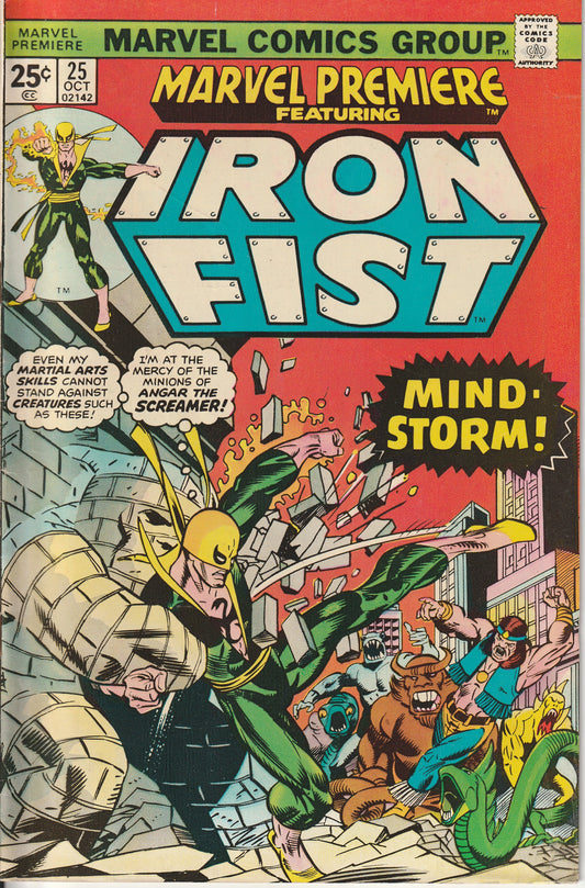 MARVEL PREMIERE #25 featuring IRON FIST - MARVEL COMICS - OCT 1975 (7.0-7.5)