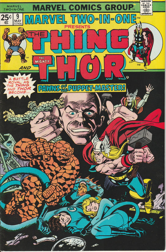 MARVEL TWO IN ONE #9 - MARVEL COMICS - MAY 1975 (8.0-8.5)