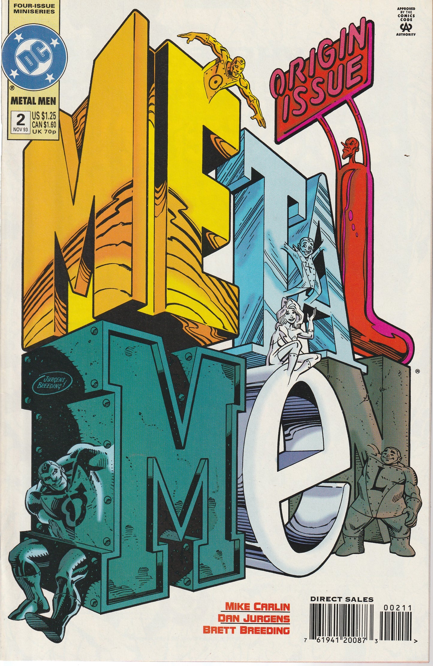 METAL MEN 1-4 * DC COMICS - 1993 - COMPLETE SET