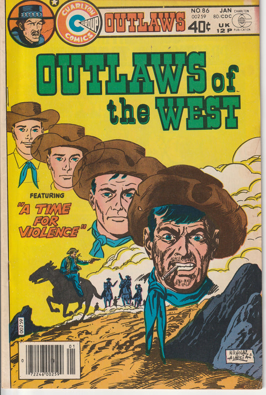 OUTLAWS OF THE  WEST #86 - CHARLTON - JAN 10 1980 (8.0)