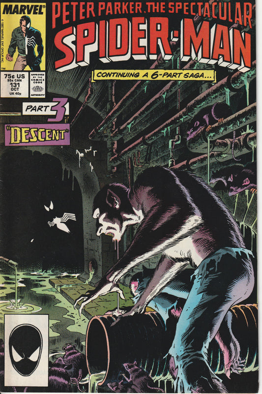 PETER PARKER, THE SPECTULAR SPIDER-MAN #131 - MARVEL - OCT 1987 (7.5)